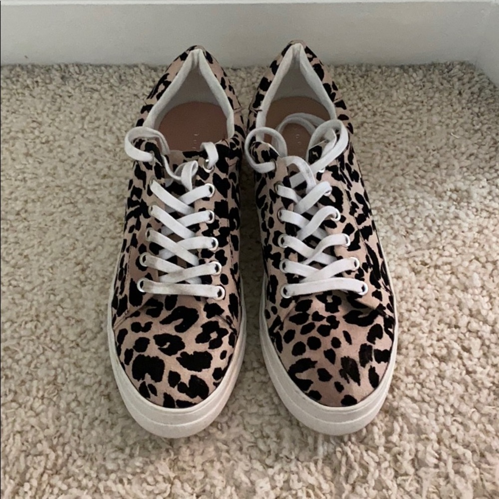 Topshop cheetah print platform sneakers
